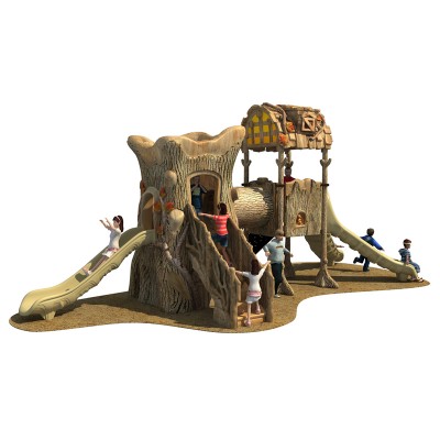 Latest design amusement park outdoor kids tree house wood