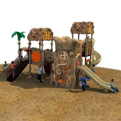 Amusement Park outdoor playground big wooden tree house for kids